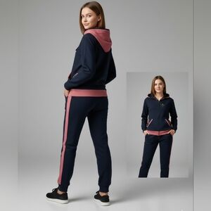 Navy and Pink Tracksuit